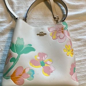 Coach floral bucket bag